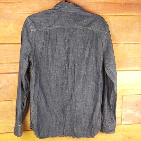 AMERICAN Eagle men's denim button down shirt size small Western - Picture 5 of 7